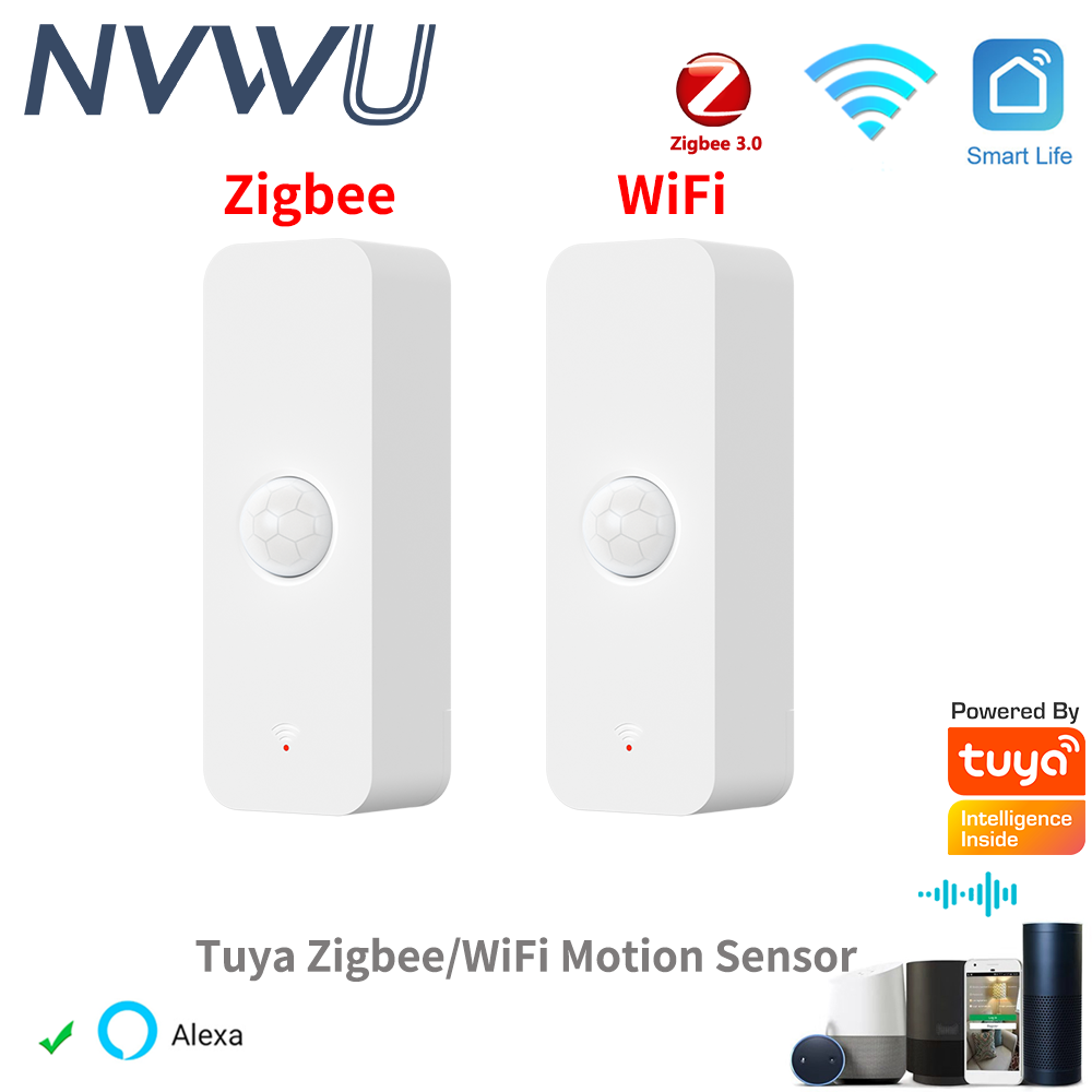 Smart Home Wiser - Tuya WiFi Zigbee PIR モーションセンサースマートホーム人体赤外線検出器セキュリティスマートライフは Alexa