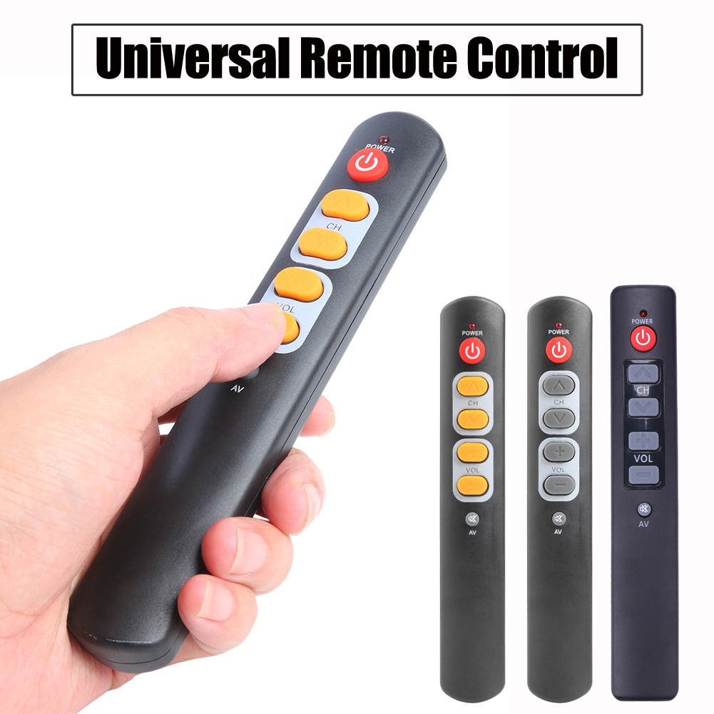 Smart Home Yellow - ユニバーサルリモコン,6キー,リモコン,大型イエローボタン,スマートTVボックス用リモコン,DVD,Vcr,hifi