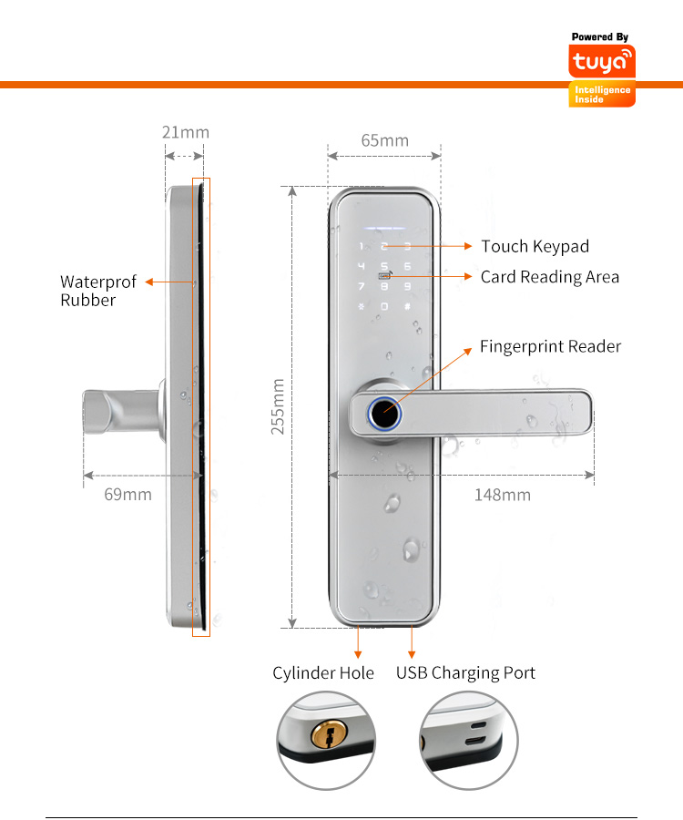 セラドゥーラ インテリジェ X5 防水 Tuya バイオメト - Smart Home Door Lock のレビューと価格