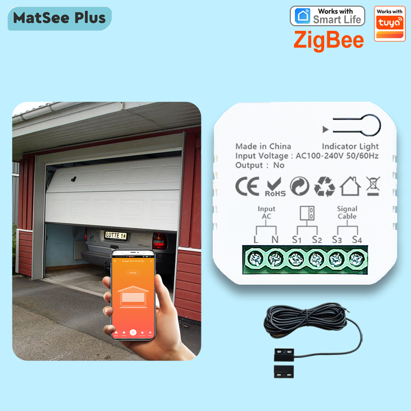 Tuya Smart Life ZigBeeガレージドア開閉 - Smart Home Plus のレビューと価格