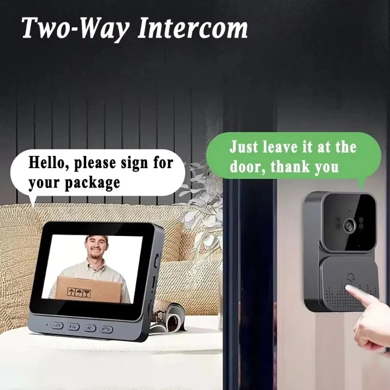 スマートワイヤレス4Gビデオインターホンカメラ。暗視機能付き - Smart Home Video のレビューと価格