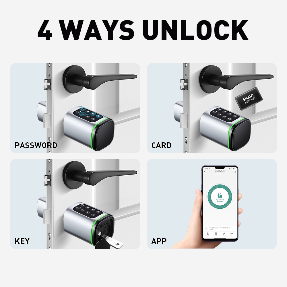 Tuya-スマートデジタルドアロック,彫り込み,デッドボルト - Smart Home Door Lock のレビューと価格