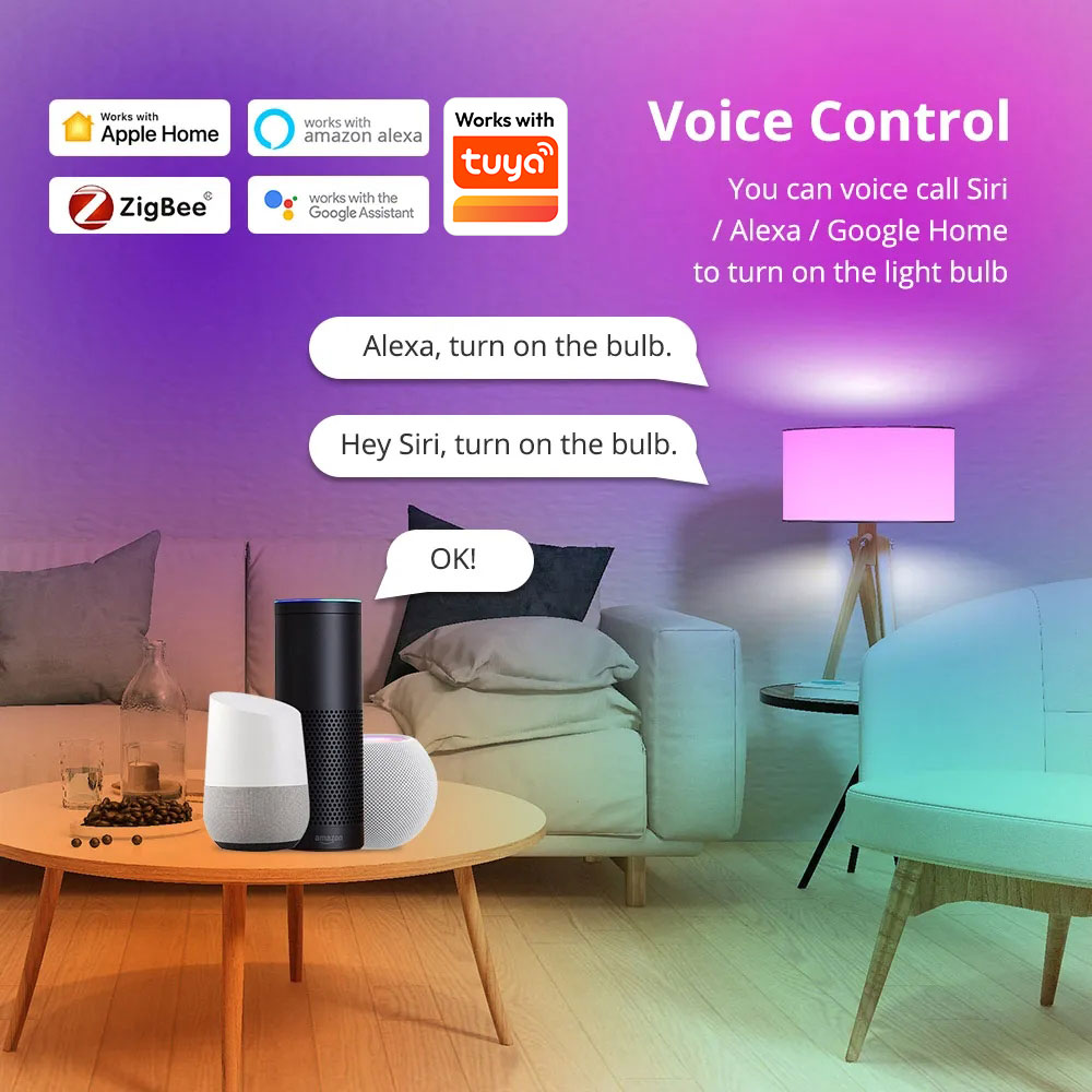 Zemismart-スマートLED電球,5W, RGBCW, - Smart Home Plus のレビューと価格